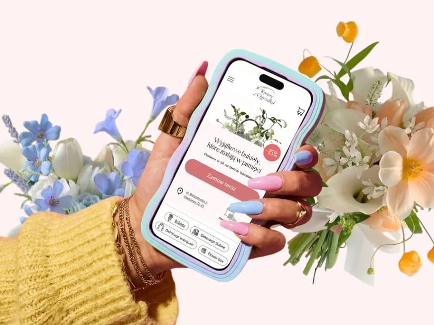 Flower shop — mobile version of the store